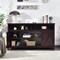 Costway 59'' TV Stand Media Center Console Cabinet w/ Barn Door for TV's 65'' Natural\Black\Coffee